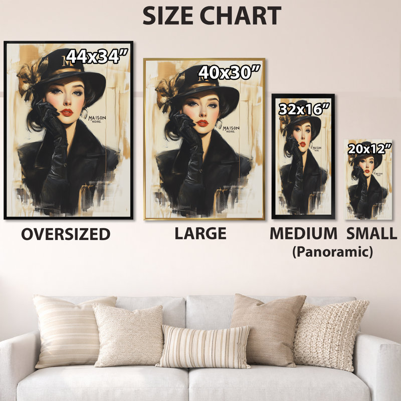 Maison Noire Muse - Tableau encadré sur toile, 20" H x 12" W, Cadre photo blanc