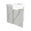 Ensemble de meuble-lavabo mural avec lavabo en céramique, armoire de rangement avec portes et ensemble complet d'armoires de salle de bain