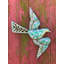 Décoration murale oiseau peint