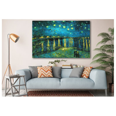 « Reproduction en couleurs de La Nuit étoilée de Vincent Van Gogh », par Vincent Van Gogh, 48 x 72 pouces