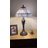 Foerster Tiffany Style Table Lamp White Hexagon Stained Glass LED Bulb Included 22"H*12"W*12"D-344603169