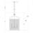 Wanstead 4 - Light Wrought Iron Dimmable Lantern Square / Rectangle Chandelier