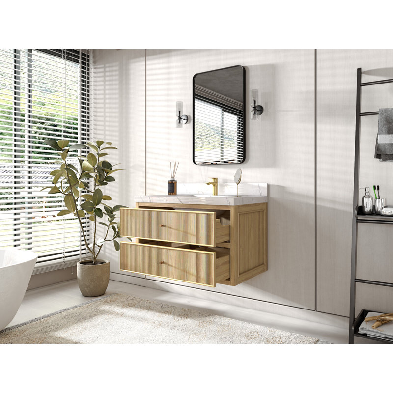 Meuble-lavabo simple 36 po avec plateau en quartz Victorea