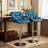 Contemporary Tufted Adjustable Height Hydraulic Bar Stools, Set Of 2, Stylish And Comfortable With Padded Seat And Back, Bar Stool-1587913413