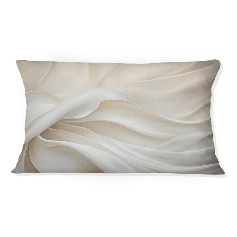 Coussin décoratif en soie blanche River
