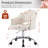 Modern Swivel Velvet Upholstered Office Chair with Armrests-866054340