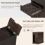 Table d'appoint Classic Vintage Livingroom avec ports USB et un tiroir multifonctionnel avec porte-gobelets