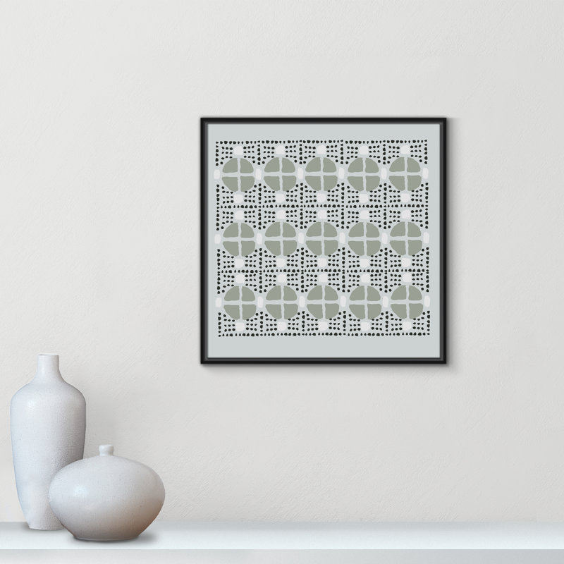 Clanton Nomad I - Peinture sur toile à cadre flottant, H 25,5 po x l 25,5 po x P 2 po, Cadre noir