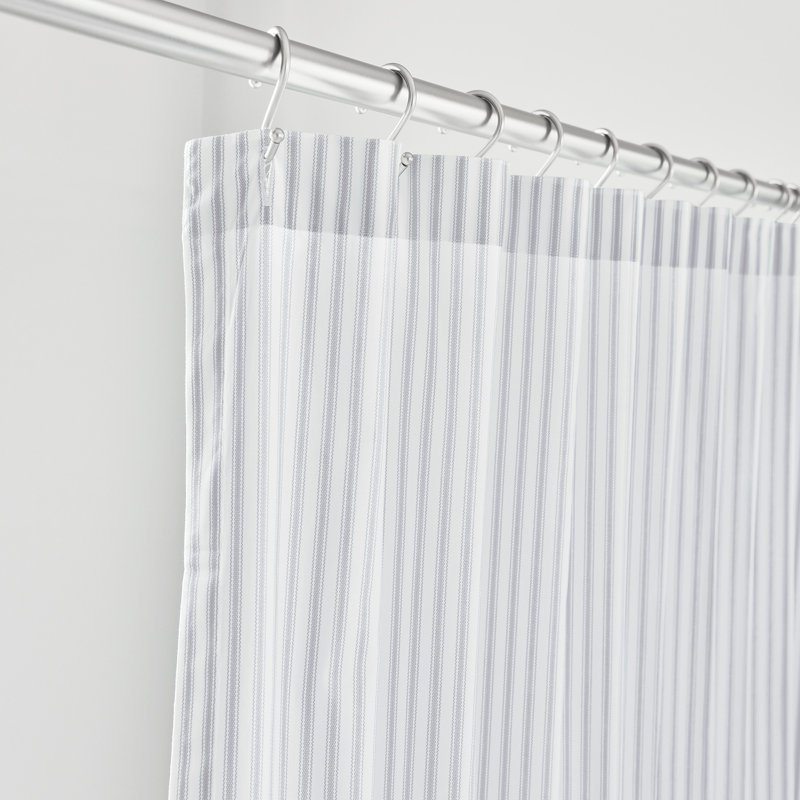 Blass Ticking Striped Shower Curtain, Haze