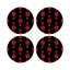 Gem Rubys Crimson Vegan Leather Round Coasters-1478306057