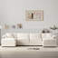 Canapé modulaire en forme de U en chenille de 136 po avec repose-pieds mobile Cloud-630628796