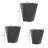 Outsunny Set Of 3 Tall Planters, 18", 15.25", 11.75", Mgo Indoor Outdoor Planters With Drainage Holes, Stackable Flower Pots For Garden, Patio, Balcony, Front Door, Gray-2048479972