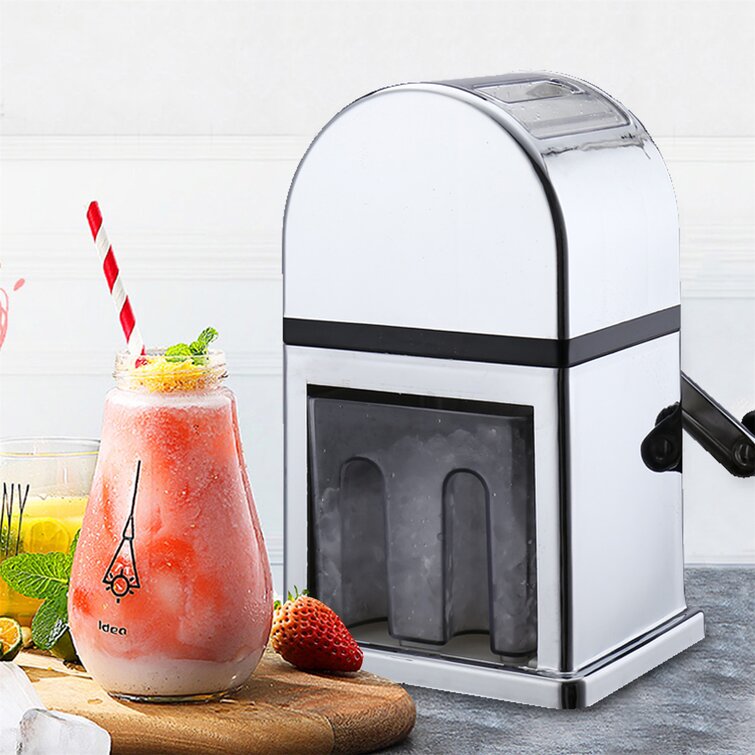 Crushed Ice Maker Manual Ice Shaver Transparent Container Portable Shaved  Ice Maker Crushed Ice Machine for Making Cold Drinks Milk Tea and Cocktails