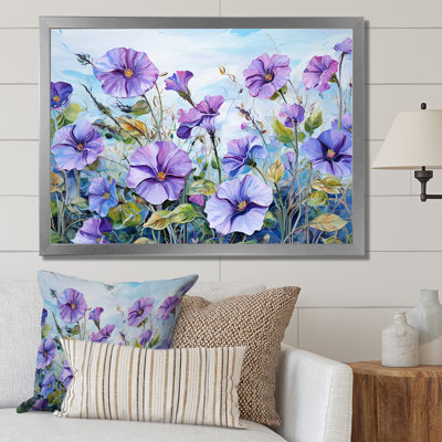 «Purple Morning Glory Flowers» sur toile