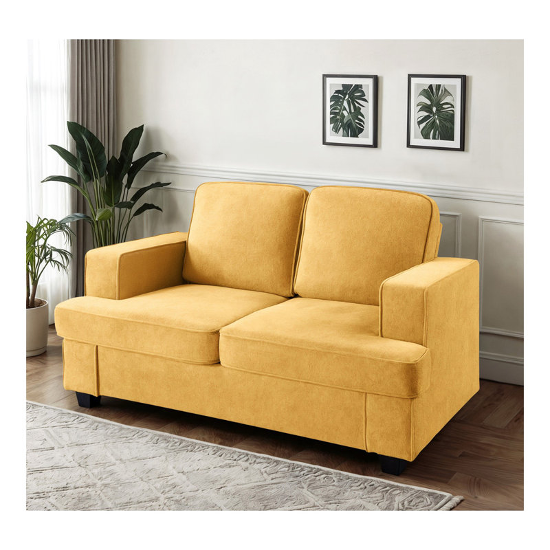 Causeuse Modern, Jaune moutarde