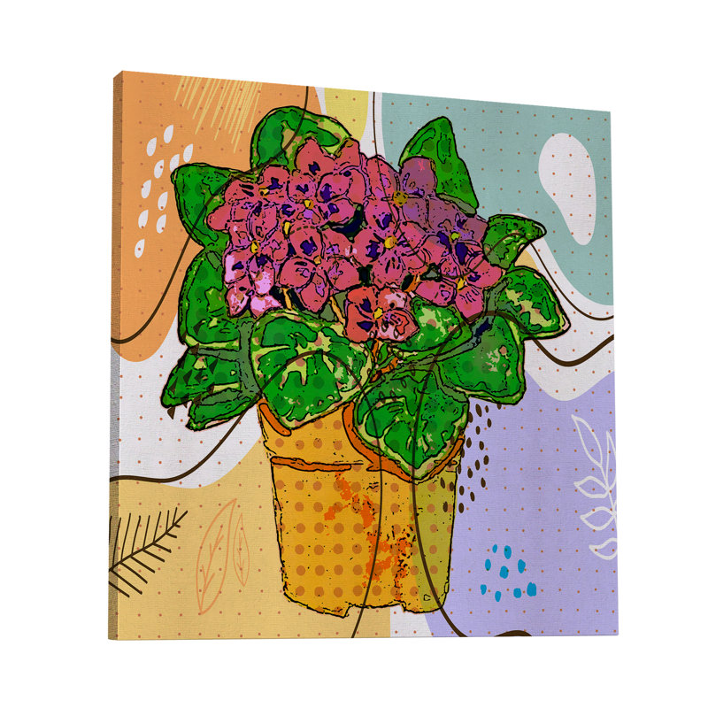" Boho Flowers 173 ", 12" H x 12" W x 1.5" D