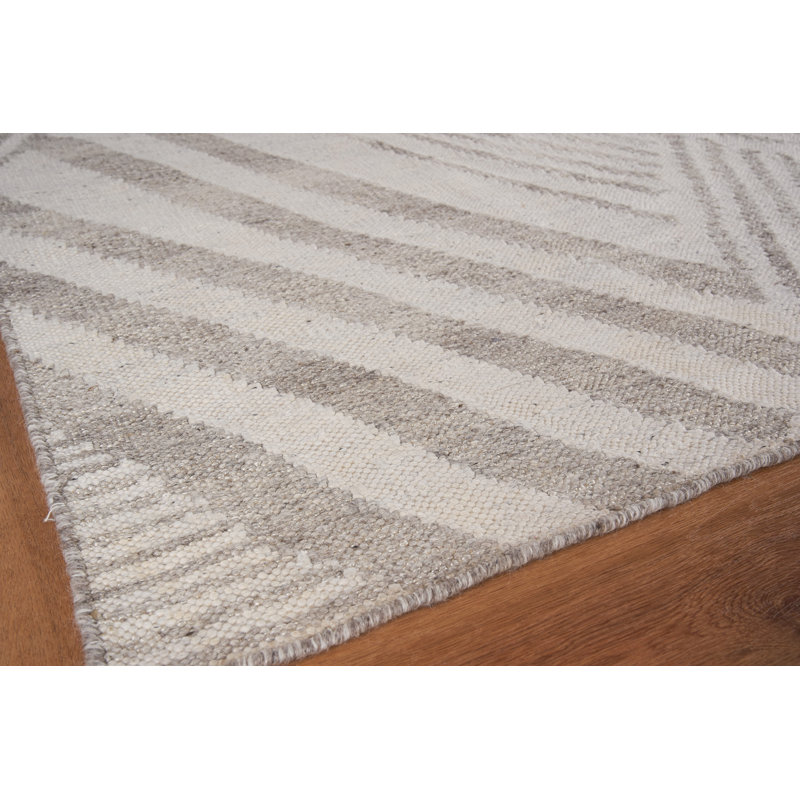Scandinavian Wool Geometric Area Rug, Rectangle 10' x 14'
