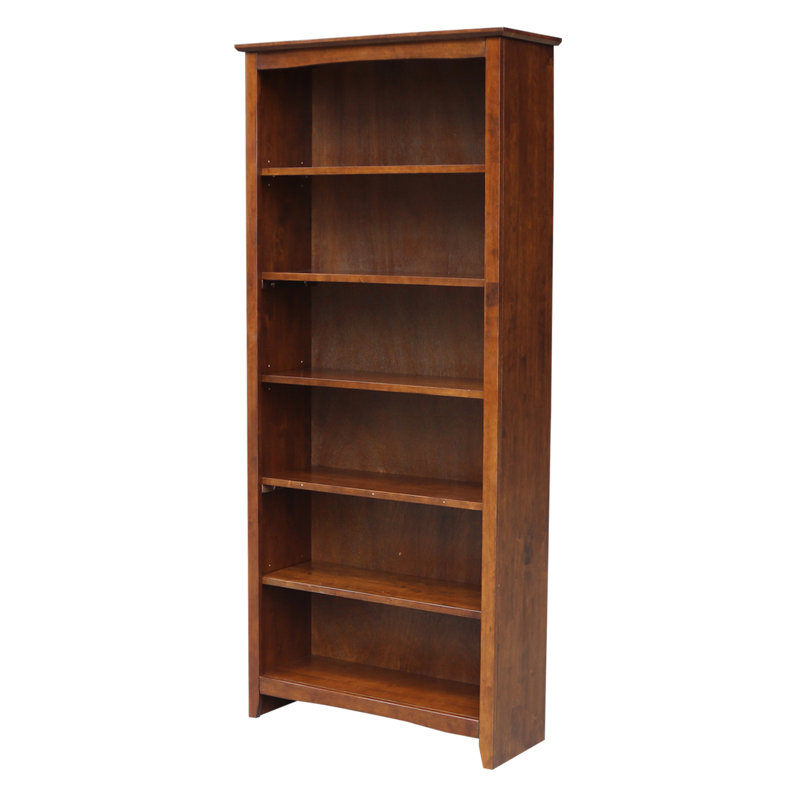 Aspatria Bookcase, (6 Shelves) 72" H x 32" W x 12" D, Espresso