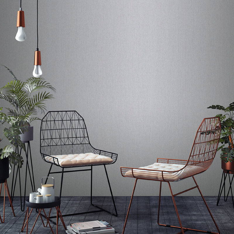 Superfresco Easy Grey Calico Plain Wallpaper