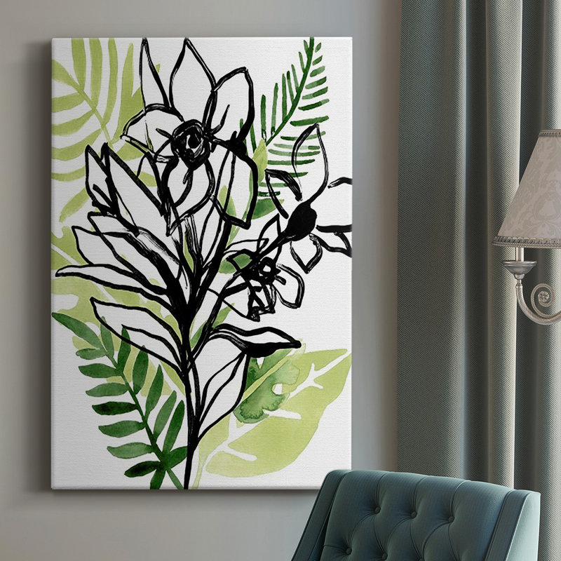 Carnet de croquis tropical II sur toile, H 18 po x l 12 po x P 1 po
