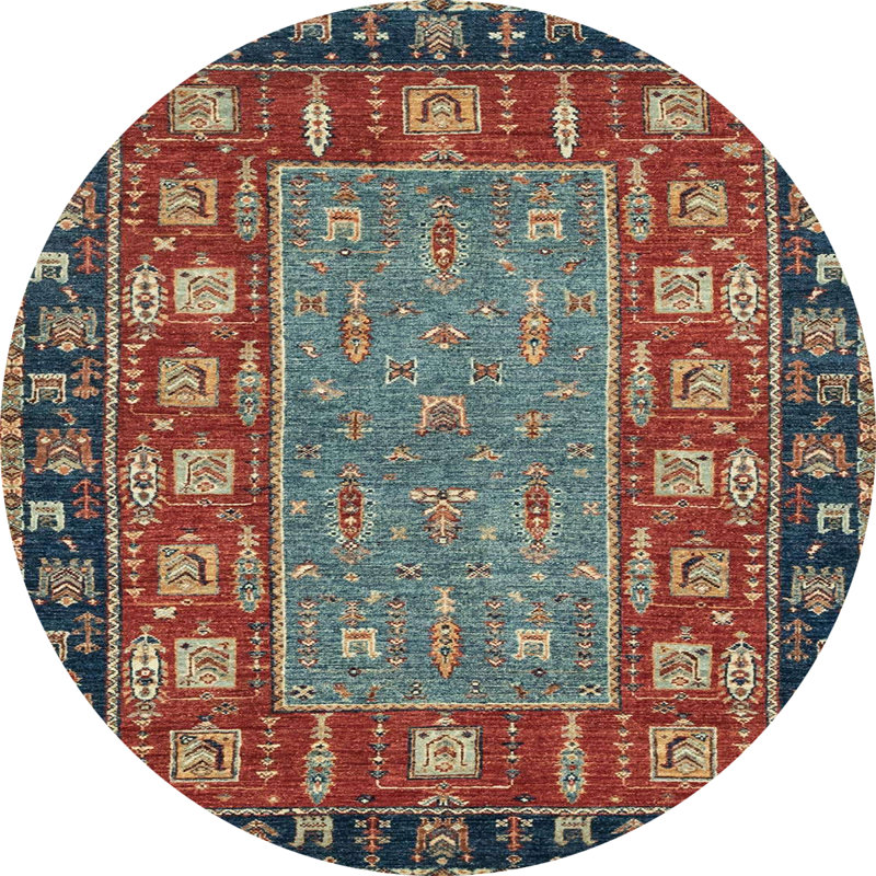 Abstract Indoor Rug, Round 8'