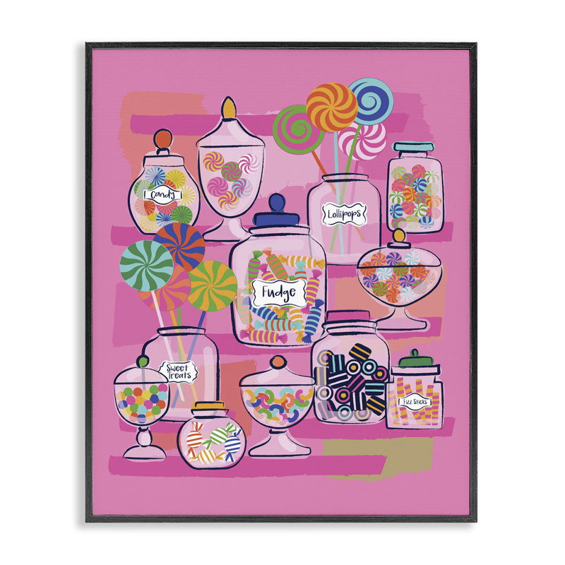 «Bright Candy Jars», art giclée par Lisa Perry White, Giclée encadrée noir minuit, H 14 po x l 11 po