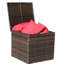 Wicker Patio Furniture Storage Box (Brown )