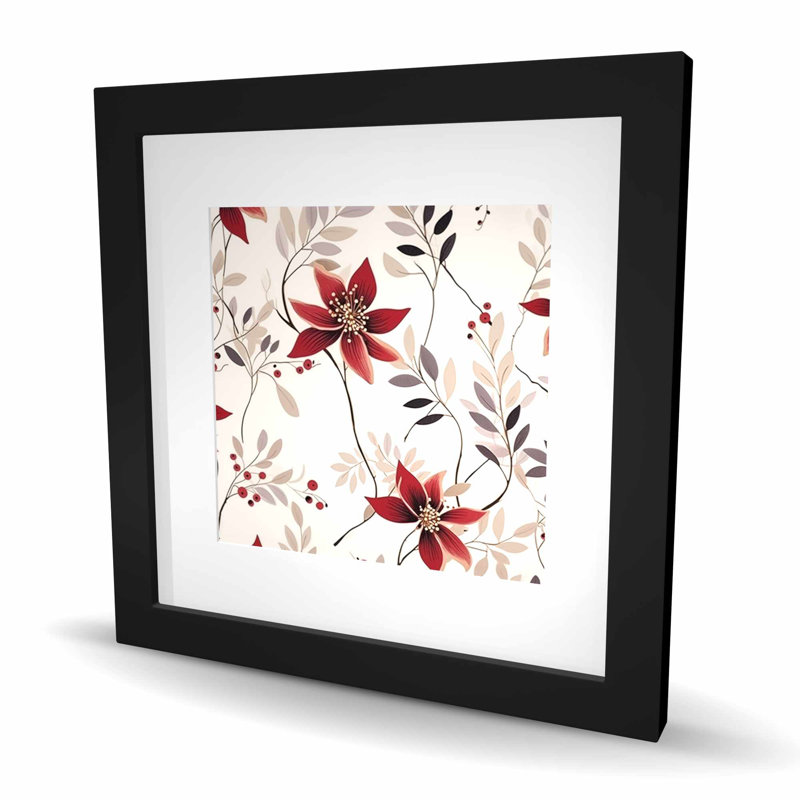 Imprimé mat rouge à motif de fleur rouge | Décoration intérieure