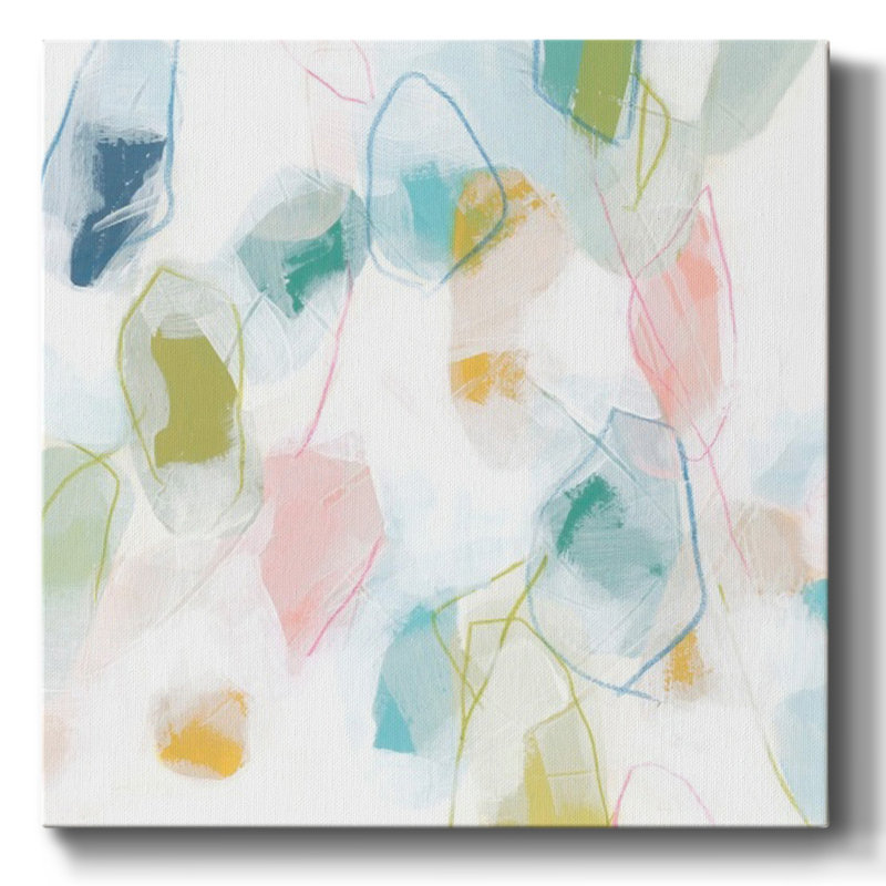 Fragmented Palette I-Gallery Wrapped Canvas, H 8 po x l 8 po x P 1,5 po