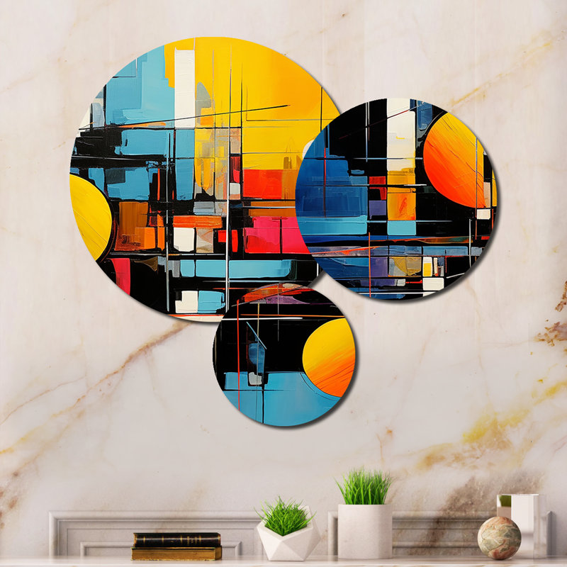 Abstract Wall Decor on Metal