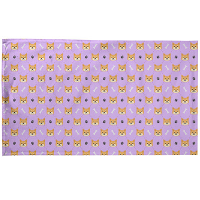 Serviette à thé à motif shiba shiba