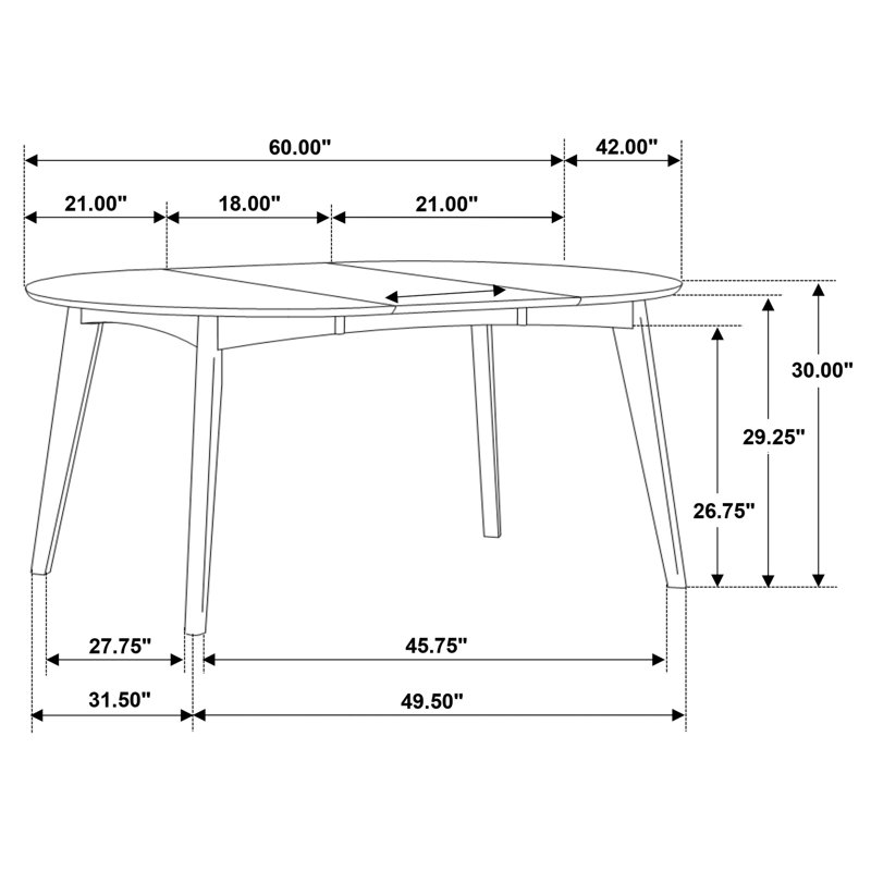 Damian Oval Dining Table Dark Walnut