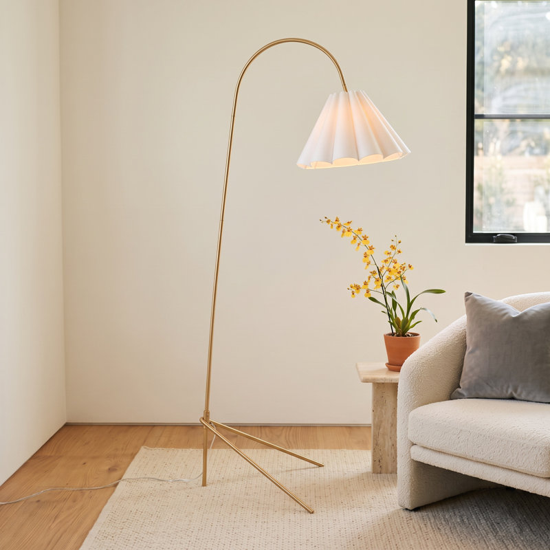 Callista 71.1" H Arched Floor Lamp, Gold