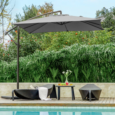 Parasol en porte-à-faux avec contrepoids 96 po x 96 po Beeram