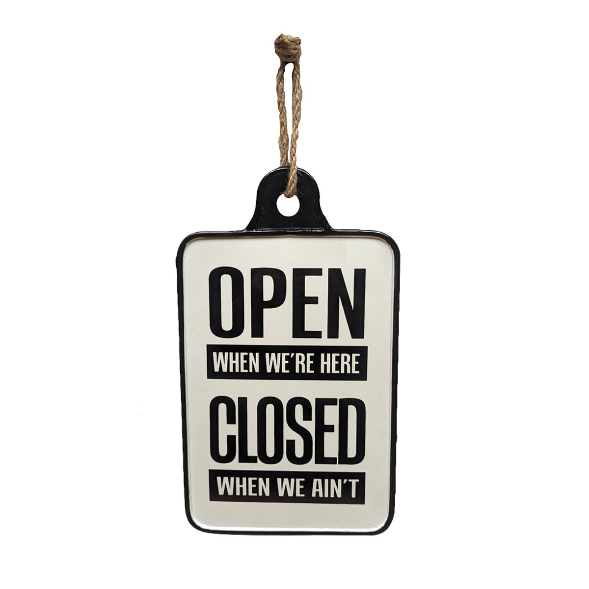 Rustic White Enamel Hanging Rope Open Closed Sign Door Business Shop Wall Decor Rustic White Enamel Hanging Rope Open Closed Sign Door Business Shop Wall Decor