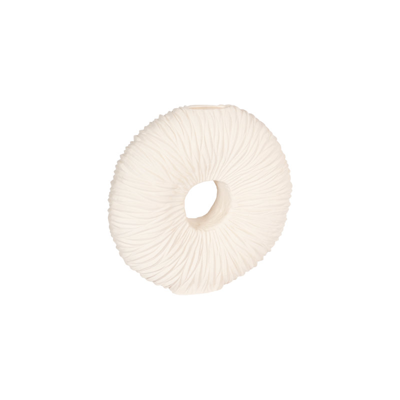 Waves Off White 28" Indoor / Outdoor Resin Floor Vase