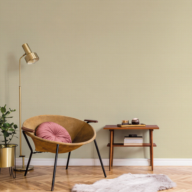 Lennie 10.05m x 53cm Textured Matte Paste the Wall Wallpaper Roll, Gold