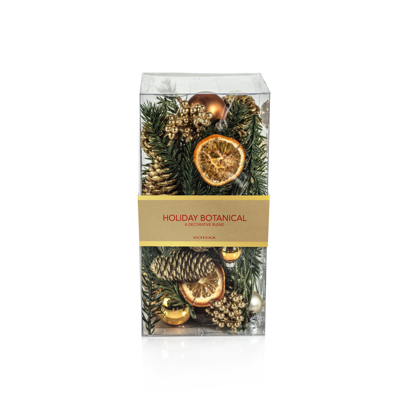 Remplissage de vase et bol de Noël des Fêtes, Doré / vert