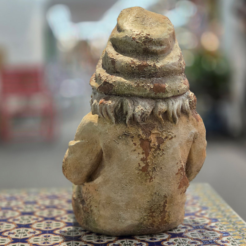 24 po Grand gnome de jardin dormant de style rétro Hesusik