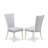 7 Piece Dining Table Set Consist of a Rectangle Dining Room Table with V-Legs and 6 Grey Linen Fabric Upholstered Chairs, 36x60 Inch, Multi-Color