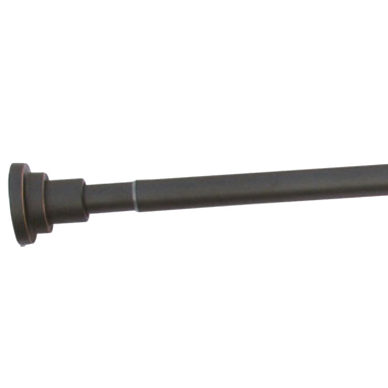 36 in. to 63 in. Steel Adjustable Shower Curtain Rod in Bone