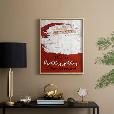 Holly Jolly Christmas Framed Print - Solid Wood