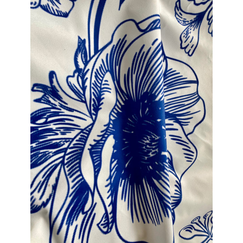 Flowers Slot Top Blackout Curtains, 148 W  x 300 D cm