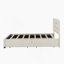 Lit plateforme tapissier confortable avec lit gigogne et deux grands tiroirs pour une chambre propre et spacieuse