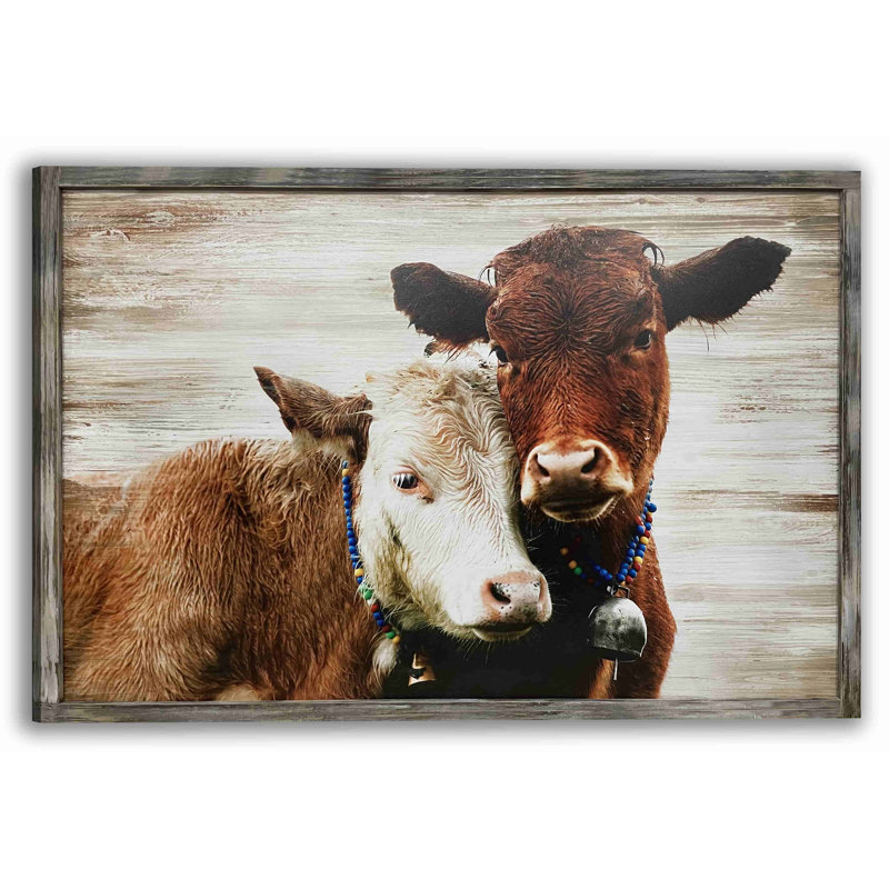 " Two Romantic Cows ", 24" H x 36" W x 1.5" D