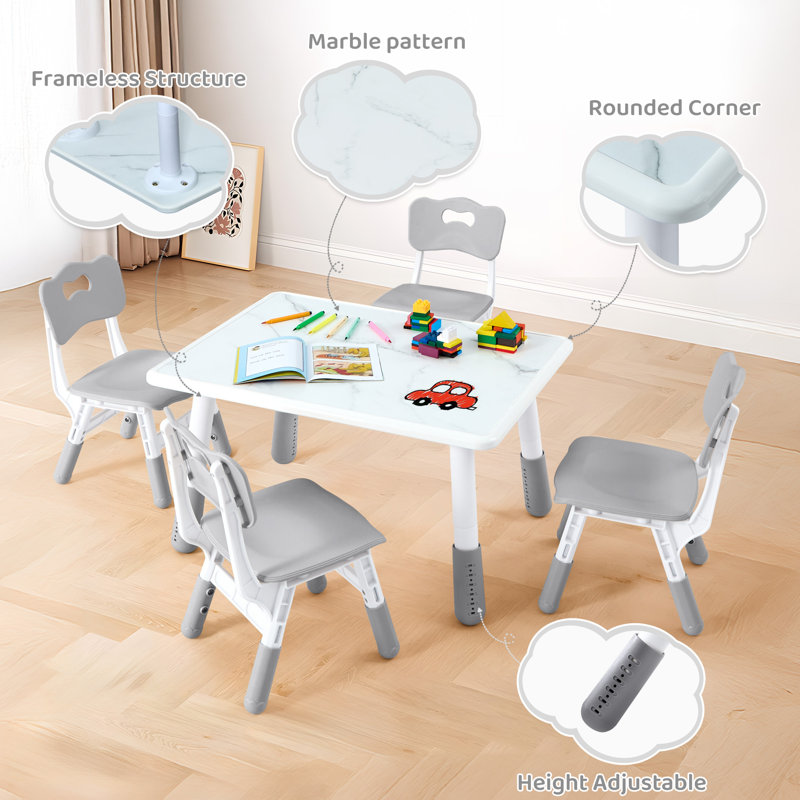 Toddler Table and 4 Chairs Set