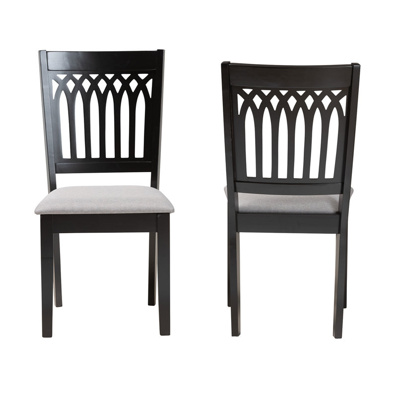 Chaise d'appoint Leesville, Noir, gris