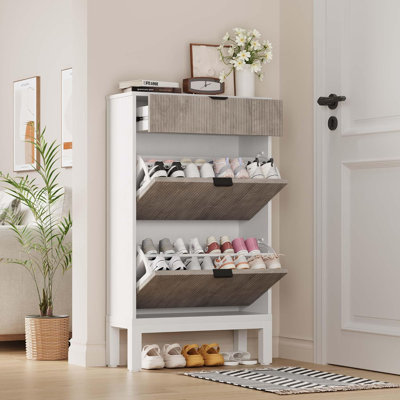 16 Pair Shoe Storage Cabinet
