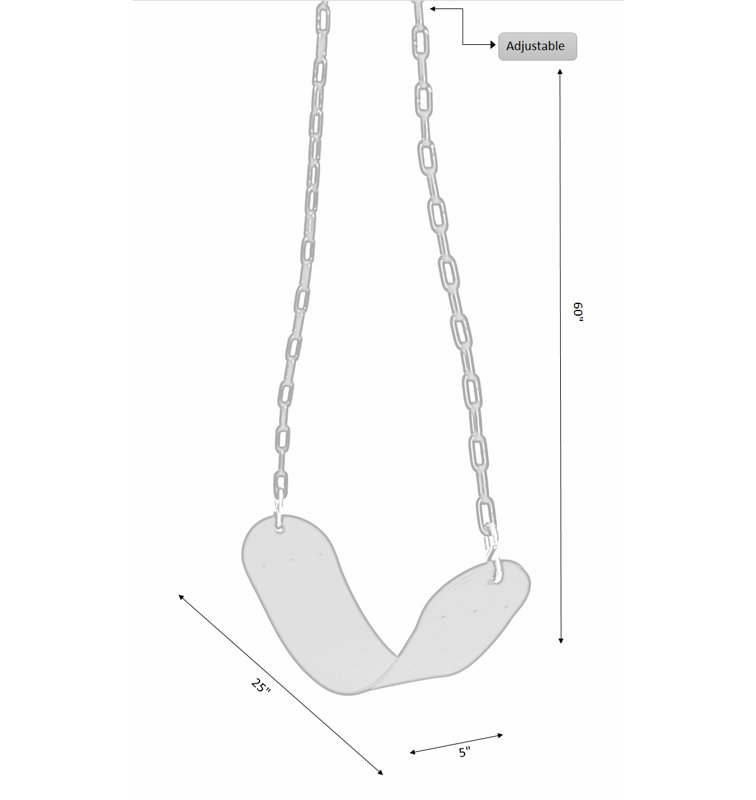PLAYBERG Plastic Belt Swing with Chains