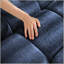 Ensemble de canapé 2 places avec 2 repose-pieds et coussins décoratifs en chenille moelleuse idéale pour un salon ou un dortoir-633004612